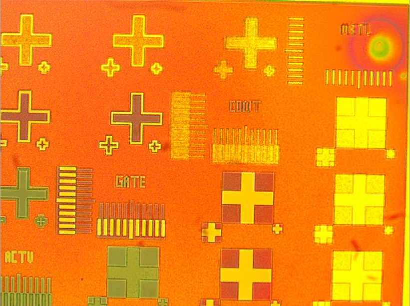 alignment marks wafer being analyzed