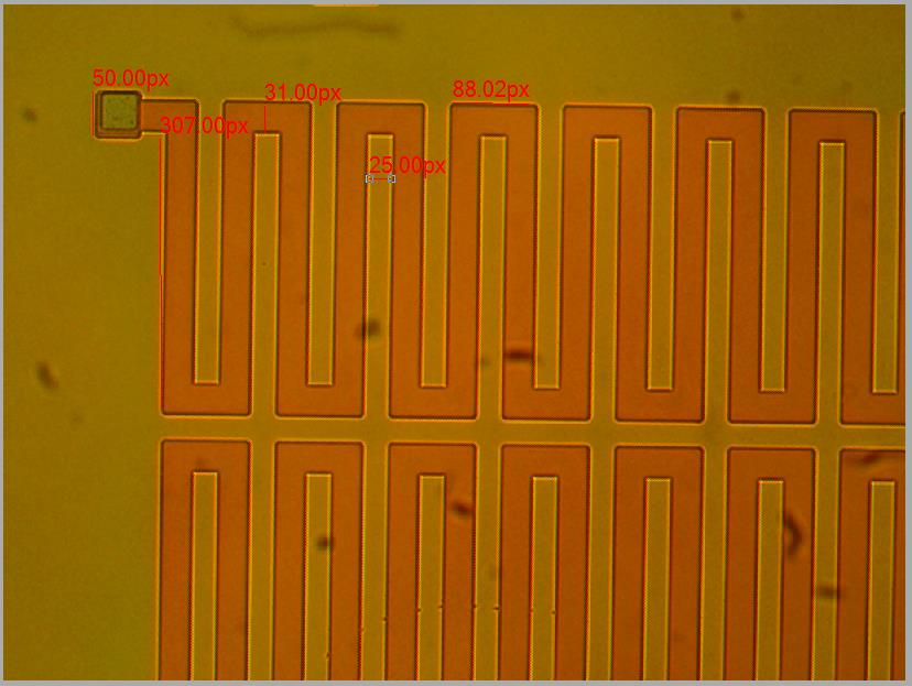 resistor wafer being analyzed