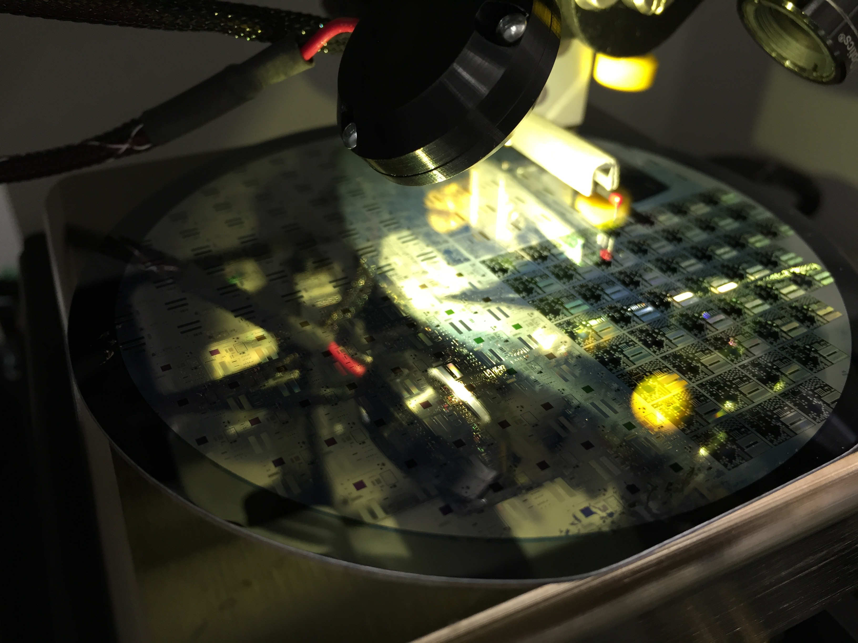 wafer being analyzed wafer being analyzed